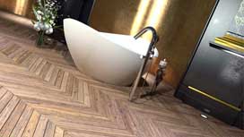 Chevron patterned parquetry | Parquet Floor Fitters